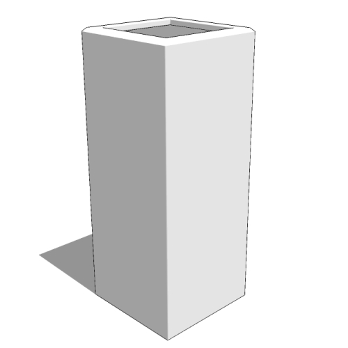 CAD Drawings BIM Models Urban Pot Custom Tower Planter
